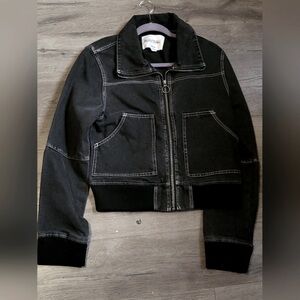 Biker babe multi pocket Jean jacket